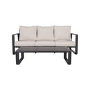 3 Person Sofa With Rectangular Coffee Table, Cushions Tino Tino - Beige by HouseOfZazla