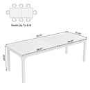 Rectangle Dining Table For 6 - 8 People by HouseOfZazla
