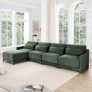 Stylish Sofa With Ottoman And Lumbar Pillows, Ergonomic Design by HouseOfZazla