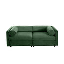 Stylish Sofa With Storage Seat And Cylindrical Backrest