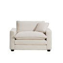 Modern Classic Fabric Single Chair Deep Seat Sofa With Pillow by HouseOfZazla