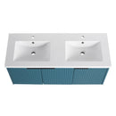 Contemporary Wall Mounted Bathroom Vanity With Resin Double Sink by HouseOfZazla