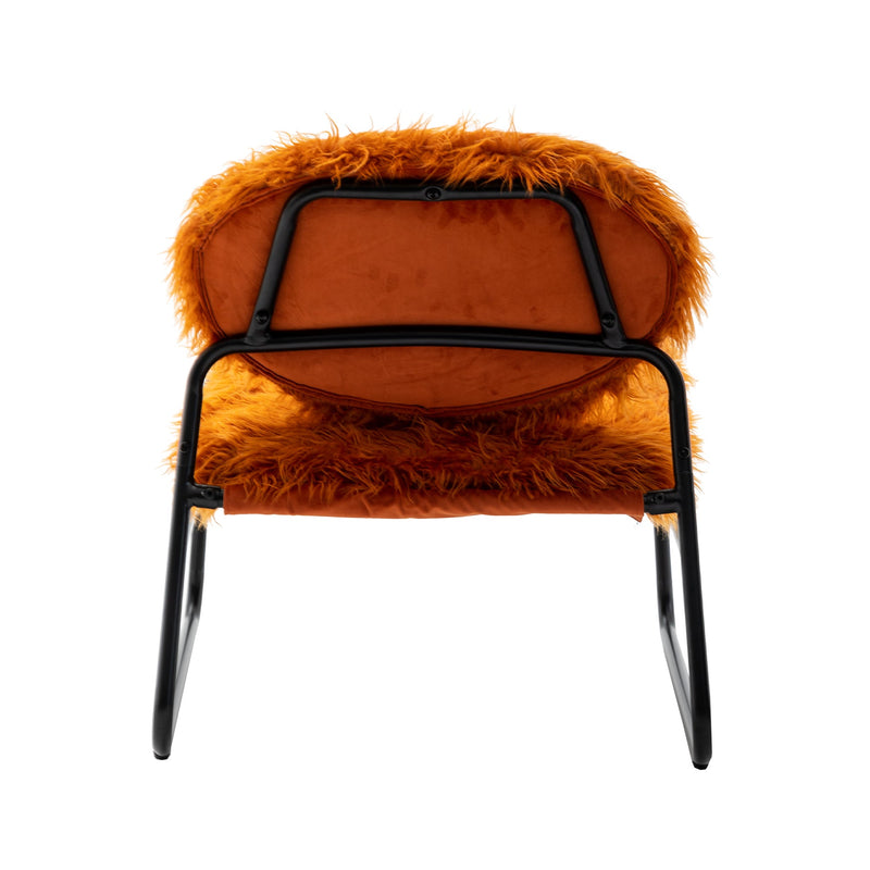 Accent Chair - Modern Industrial Slant Armchair with Metal Frame - Premium High Density Soft Single chair for Living Room Bedroom