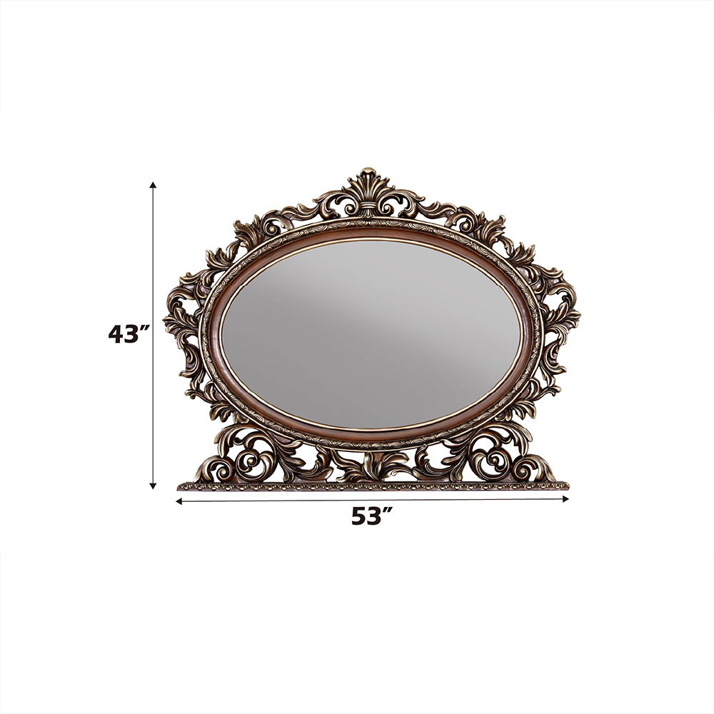 Devany - Oval Mirror - Cherry, photo 5 of 7