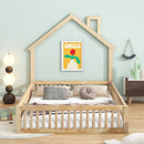 House Platform Bed With Guardrail by HouseOfZazla