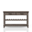 Console Table With Wine Bottle Storage Storage Drawers - Gray