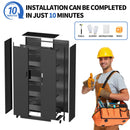 Heavy Duty Rolling Cabinet With Lock, Garage Storage Cabinet, 4 Adjustable Shelves For Tool Organization by HouseOfZazla