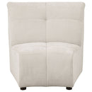 Oliver - 5 Piece Upholstered Sectional Sofa With Curved Silhouette - Ivory by HouseOfZazla