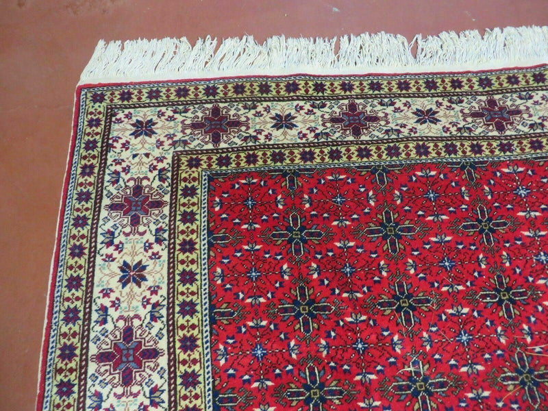 6' X 10' Vintage Handmade Turkish Sevas Kayseri Wool Rug Carpet Nice