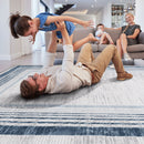 Marfi - 6' X 9' Bordered Area Rug - Blue / Ivory by HouseOfZazla