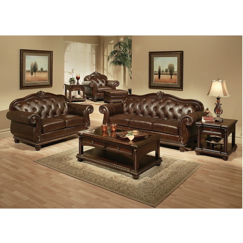 Anondale - Loveseat - Espresso Top Grain Leather Match & Cherry, photo 3 of 5