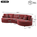 Modern 3 Seater Upholstered Sofa With Curved Design by HouseOfZazla