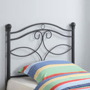 Twin Headboard With Scrollwork Design - Black by HouseOfZazla