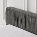 Modern Upholstered Platform Bed Frame With Pleated Design by HouseOfZazla