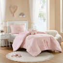 3-Piece Twin Floral Reversible Tufted Chenille Comforter Set