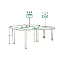 360 Degree Rotatable Coffee Table With Solid Legs by HouseOfZazla
