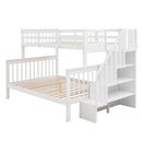 Stairway Bunk Bed With Storage And Guard Rail For Bedroom by Unique Piece Furniture