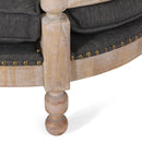 Round Pet Sofa, Wide Upholstered Pet Bed - Charcoal by HouseOfZazla