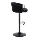Claire - Contemporary Adjustable Barstool With Swivel With Rounded T Footrest (Set of 2) by HouseOfZazla