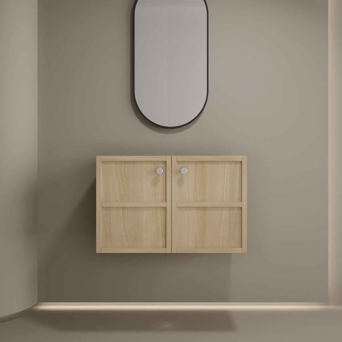 Modern Wall Mounted Bathroom Vanity With Soft Closing Doors, photo 4 of 8