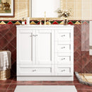 Shaker Free Standing Bathroom Vanity Cabinet & Sink, Soft Close Drawers, Soft Close Doors by HouseOfZazla
