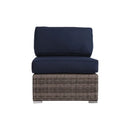 Modern Patio Rattan Sectional Set With Cushions