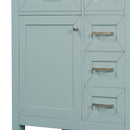 30" Bathroom Vanity with Sink Combo, Green Bathroom Cabinet with Drawers, Solid Frame and MDF Board