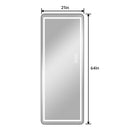 Full-Length Vertical Mirror With LED Light, Dimming Wall Mirror With Frame by HouseOfZazla
