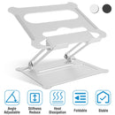 Laptop Stand Aluminum Angle Adjustable Computer Ergonomic Holder Riser Heat Vent Notebook Elevator For 10in-17in MacBook Pro 13 / 15