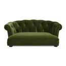 Kiki 36.5' Chesterfield Dog Sofa Bed, Medium, Olive Green Performance Velvet