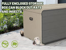 260 Gallon Plastic Deck Box - Large Patio Storage Box