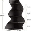 5 Tier Wavy Corner Bookshelf And Plant Stand For Living Room by HouseOfZazla