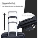 3 Piece Luggage Sets PC Lightweight & Durable Expandable Suitcase with Two Hooks, Double Spinner Wheels, TSA Lock, (21/25/29) Black