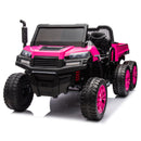 24V 2-Seater UTV-XXL Ride On Truck with Dump Bed for kid,Ride On 4WD UTV with 6 Wheels,Foam Tires, Suitable for Off-Roading,remote control,Three-Point Safety Harness