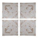 Distressed Wooden Square Wall Panels (Set of 4) - White