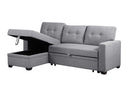 Upholstered Pull Out Sectional Sofa With Chaise by HouseOfZazla