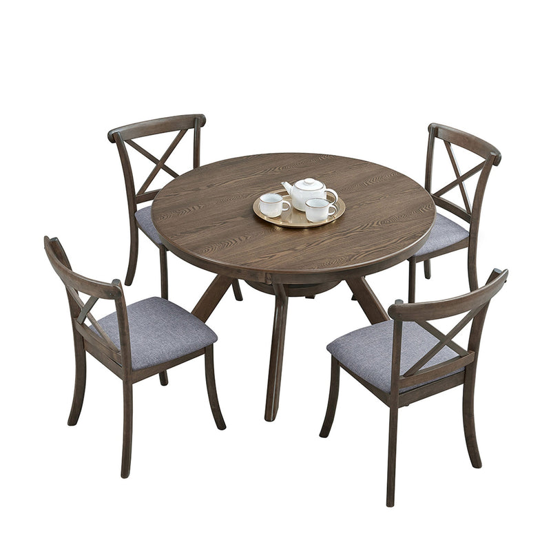 47.24'' Round Rubber Wood Dining Table, photo 4 of 8
