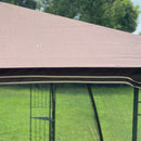 10x10 Gazebo Double Roof Replacement Canopy Fabric by Unique Piece Furniture
