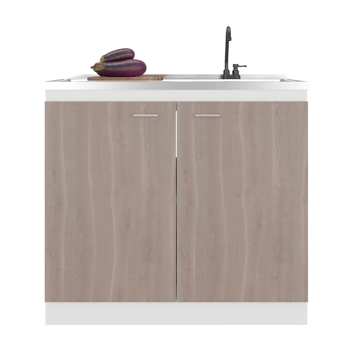 Salento Freestanding Sink, Double Door Cabinet, Two Shelves, photo 8 of 10