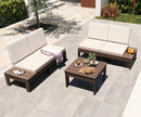HDPE Outdoor Patio Sofa Set, 3-Piece Modern Conversation Set by HouseOfZazla