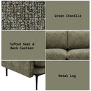 Dalton - Sofa With 2 Pillows - Green by Unique Piece Furniture