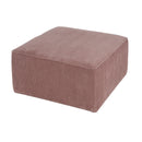 Upholstered Square Ottoman,Pink