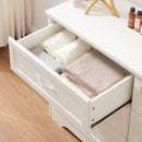 Modern 3 Drawer Bedroom Chest of Drawers with 6 Drawers Dresser, Clothes Organizer -Metal Pulls for Living Room, Bedroom, Hallway, White,47.6" x 15.7" x 28.9"