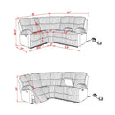 Bruni - Sectional Sofa With LED Lighting And Manual Recline - Gray