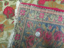 5' X 6' Antique Handmade India Floral Oriental Wool Rug Roses Flowers Traditional Contemporary Design