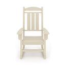 Traditional Porch Rocker Classic HDPE Poly Lumber For Porch, Patio, And Garden Comfort by HouseOfZazla