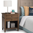 Carlton - Bedside Table - Rustic Natural Aged Brown by HouseOfZazla