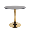 Mid-Century Black Marble Tulip Table