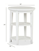Heron Cove - Round Accent End Table - Chalk White