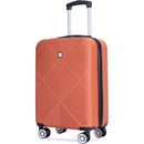 2Piece Luggage Sets ABS Lightweight Suitcase, Spinner Wheels, (20/14) DARK ORANGE